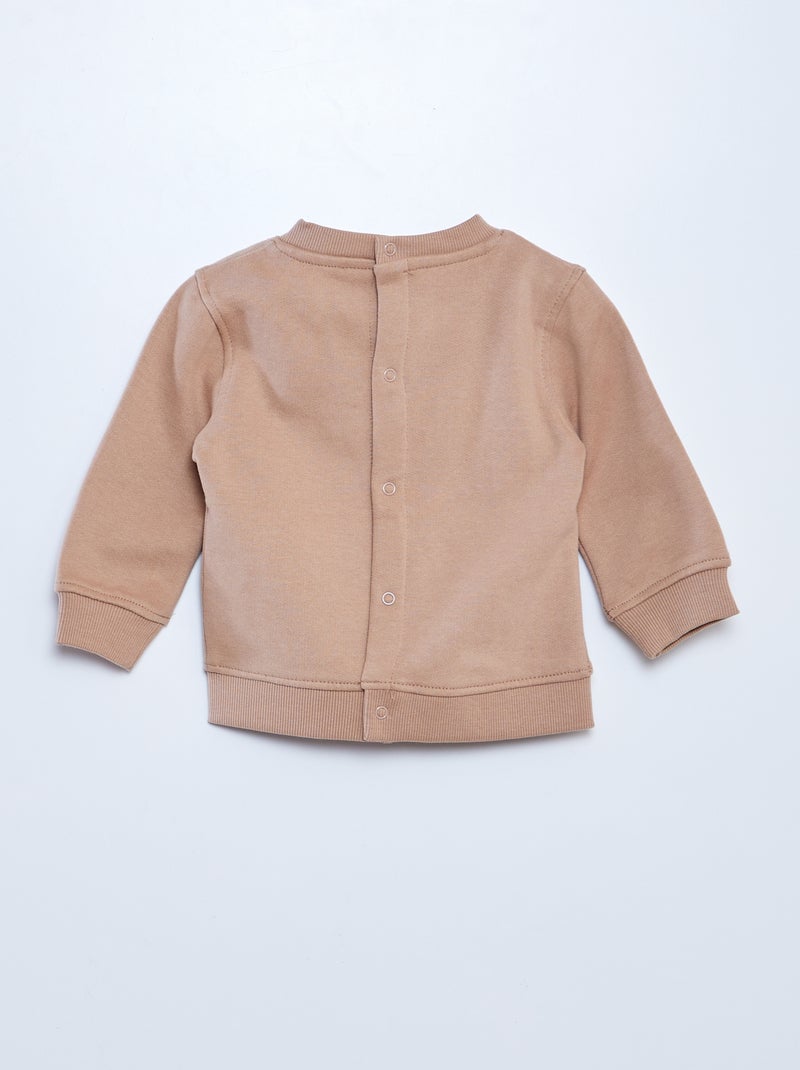 Sweatshirt de gola redonda com estampado ROSA - Kiabi