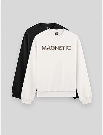 Sweatshirt de gola redonda com estampado tommy