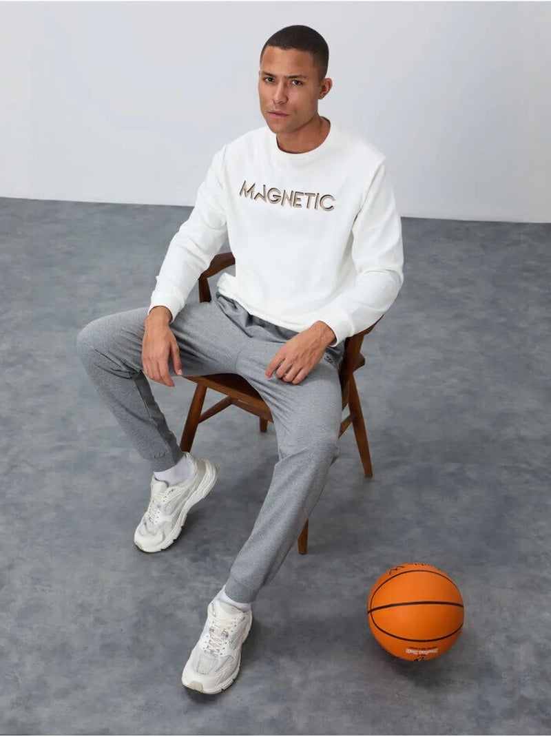 Sweatshirt de gola redonda com estampado tommy Branco - Kiabi