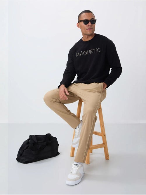 Sweatshirt de gola redonda com estampado tommy - Kiabi