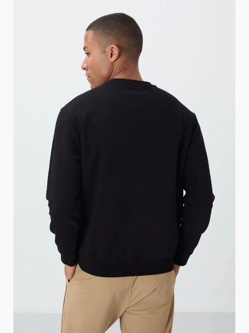 Sweatshirt de gola redonda com estampado tommy - Kiabi