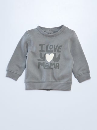 Sweatshirt de gola redonda com estampado