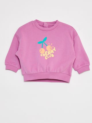 Sweatshirt de gola redonda com estampado