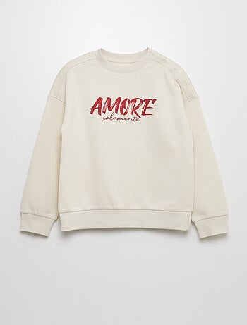 Sweatshirt de gola redonda estampada - So Easy