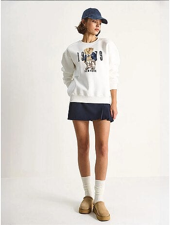 Sweatshirt de gola redonda estampada com corte relaxed lucci
