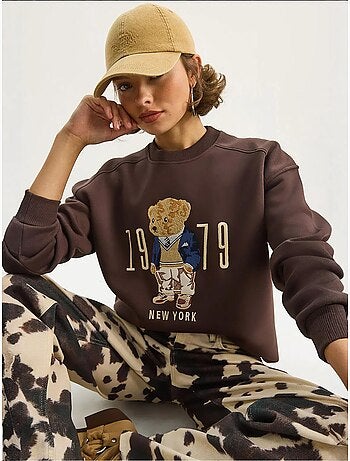 Sweatshirt de gola redonda estampada com corte relaxed lucci