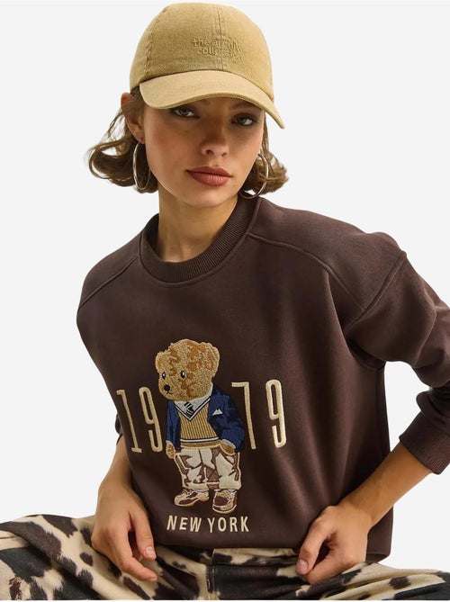 Sweatshirt de gola redonda estampada com corte relaxed lucci - Kiabi Sweatshirt de gola redonda estampada com corte relaxed lucci - Kiabi