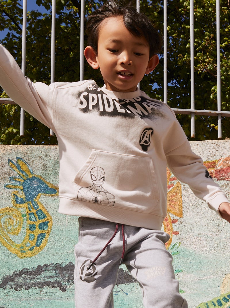 Sweatshirt de gola redonda 'Homem-Aranha' BRANCO - Kiabi