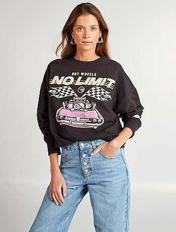Sweatshirt de gola redonda 'Hot Wheels'
