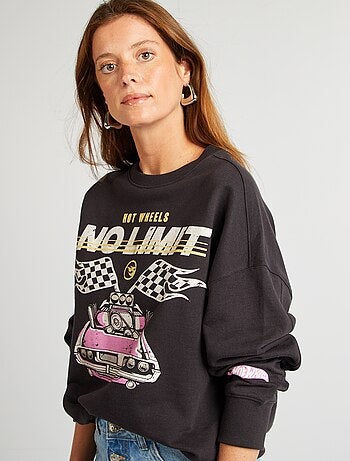 Sweatshirt de gola redonda 'Hot Wheels'