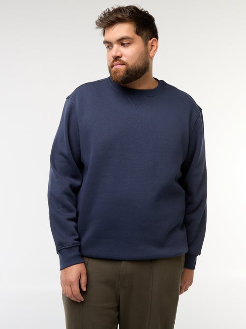 Sweatshirt de gola redonda liso - Kiabi