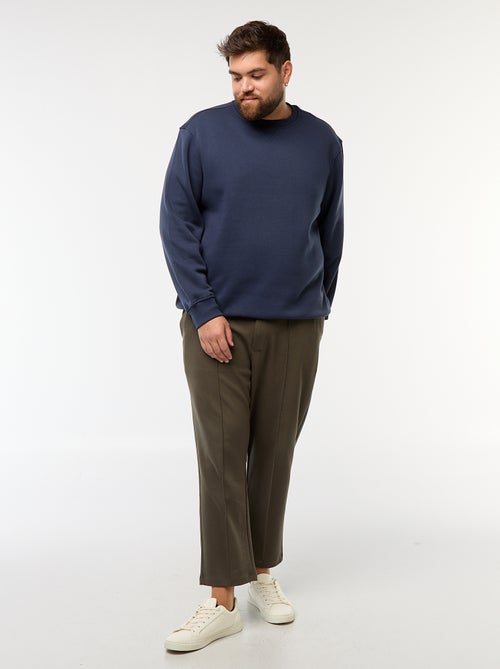 Sweatshirt de gola redonda liso - Kiabi