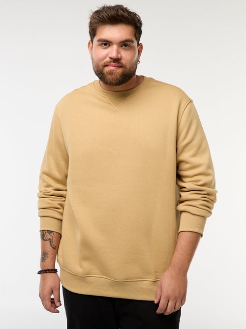 Sweatshirt de gola redonda liso - Kiabi