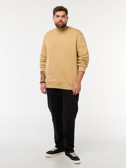 Sweatshirt de gola redonda liso - Kiabi