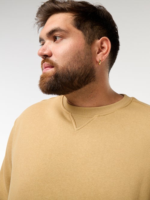 Sweatshirt de gola redonda liso - Kiabi