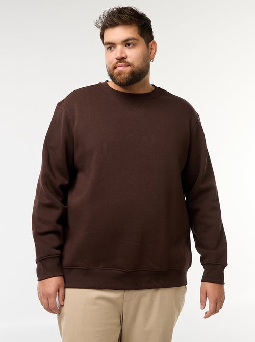 Sweatshirt de gola redonda liso - Kiabi