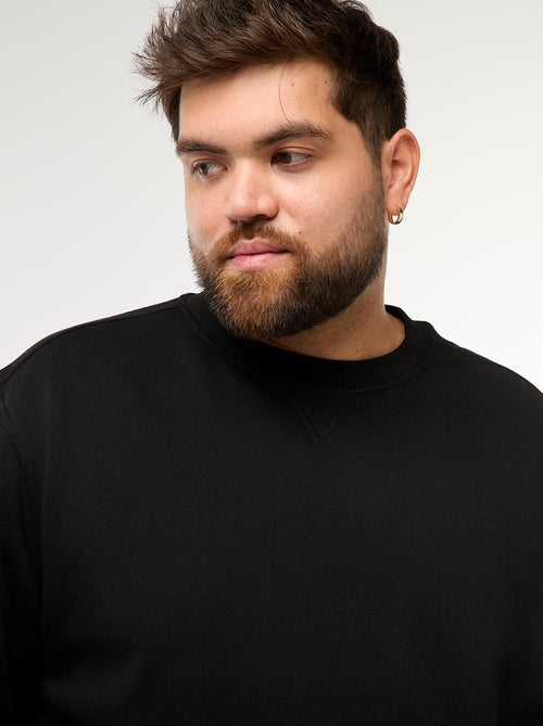 Sweatshirt de gola redonda liso - Kiabi