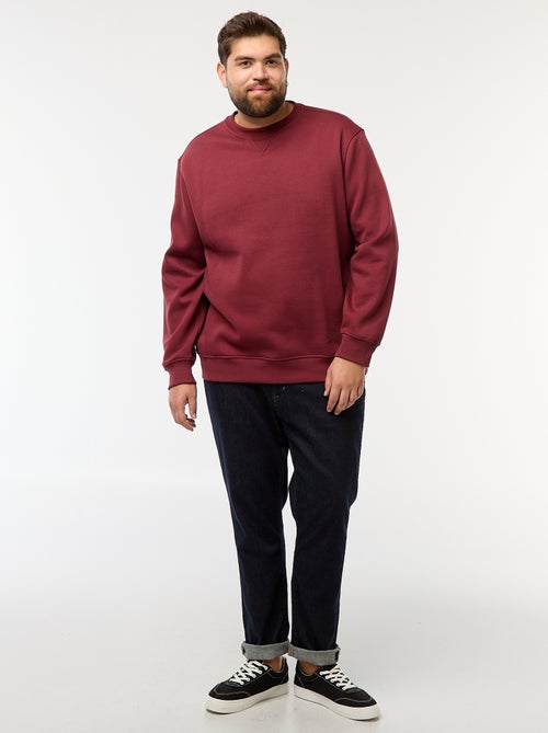 Sweatshirt de gola redonda liso - Kiabi