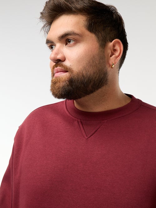 Sweatshirt de gola redonda liso - Kiabi