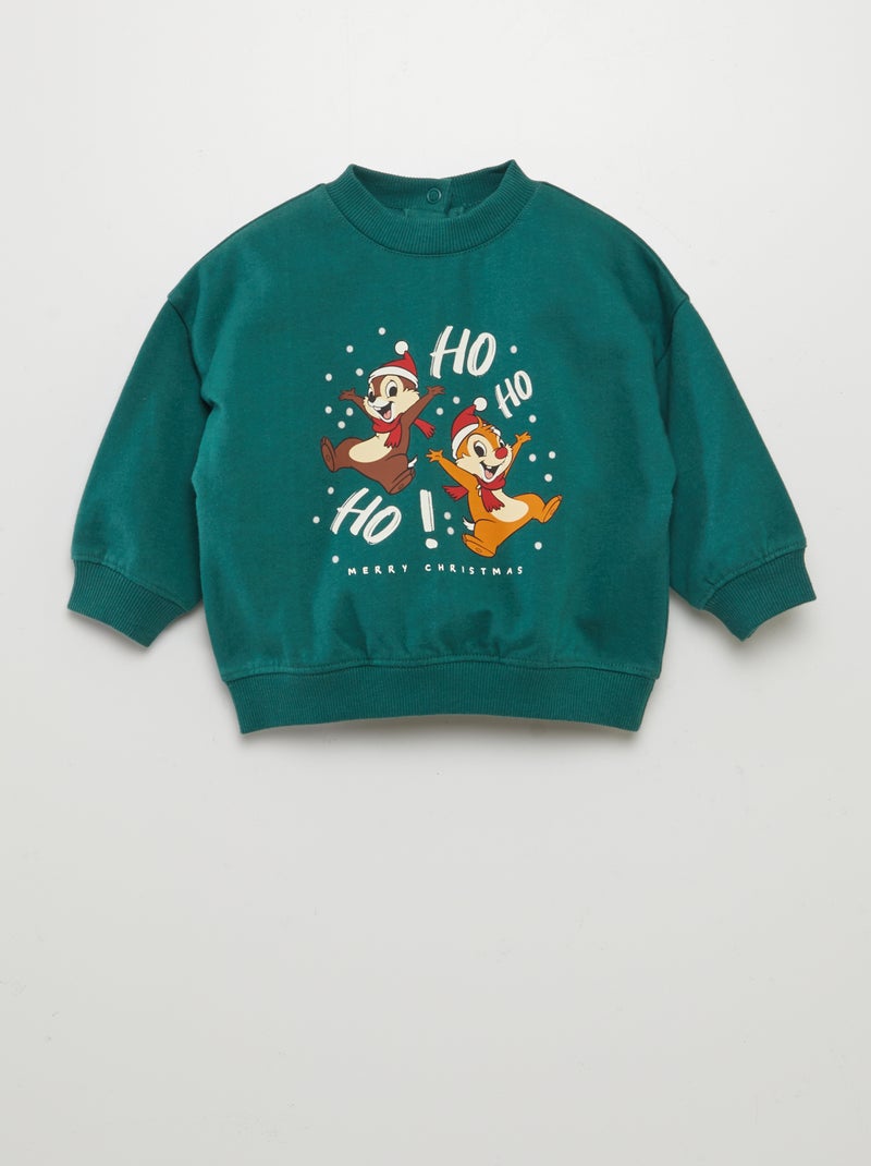 Sweatshirt de gola redonda Natal 'Disney' VERDE - Kiabi
