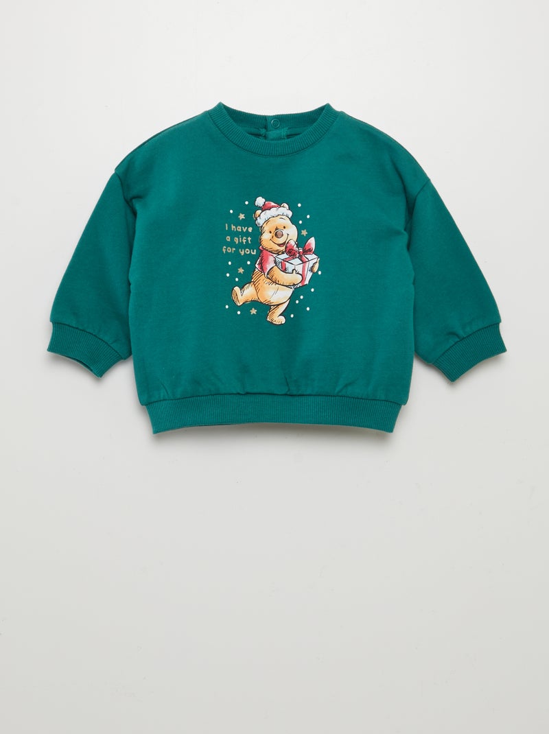 Sweatshirt de gola redonda Natal 'Disney' VERDE - Kiabi