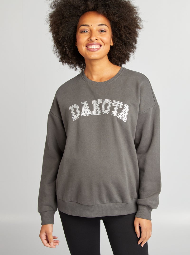 Sweatshirt de gola redonda 'Only Maternity' CINZA - Kiabi