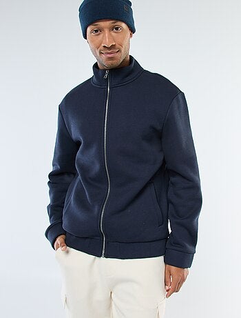 Sweatshirt de gola subida com fecho