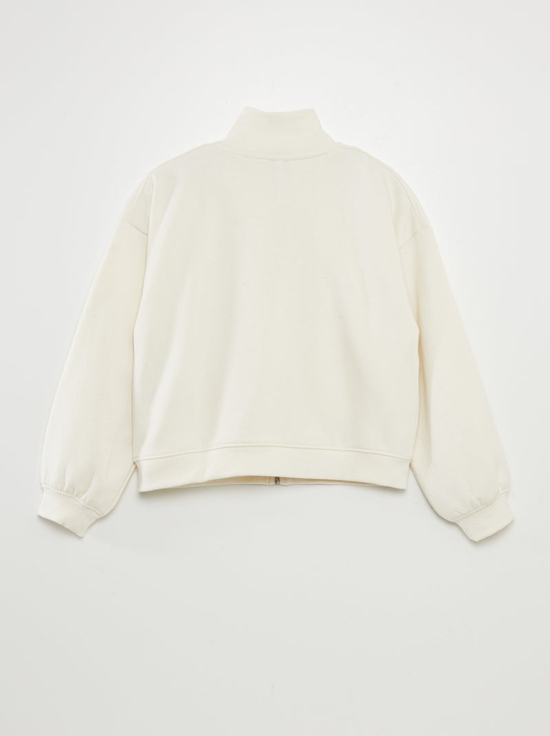 Sweatshirt de gola subida com fecho CINZA - Kiabi