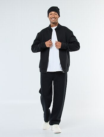 Sweatshirt de gola subida com fecho