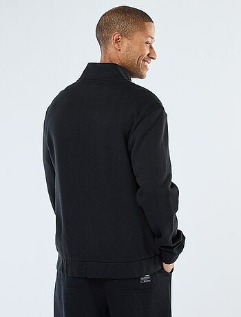 Sweatshirt de gola subida com fecho