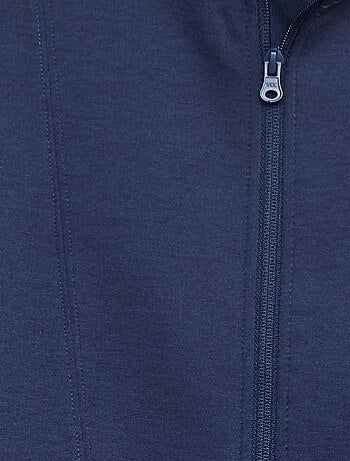 Sweatshirt de gola subida com fecho