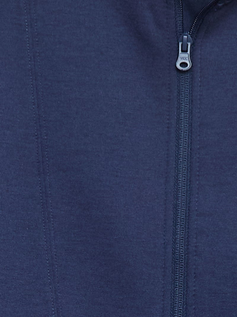 Sweatshirt de gola subida com fecho Preto - Kiabi