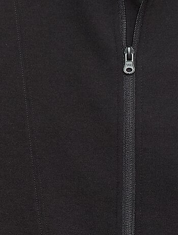 Sweatshirt de gola subida com fecho