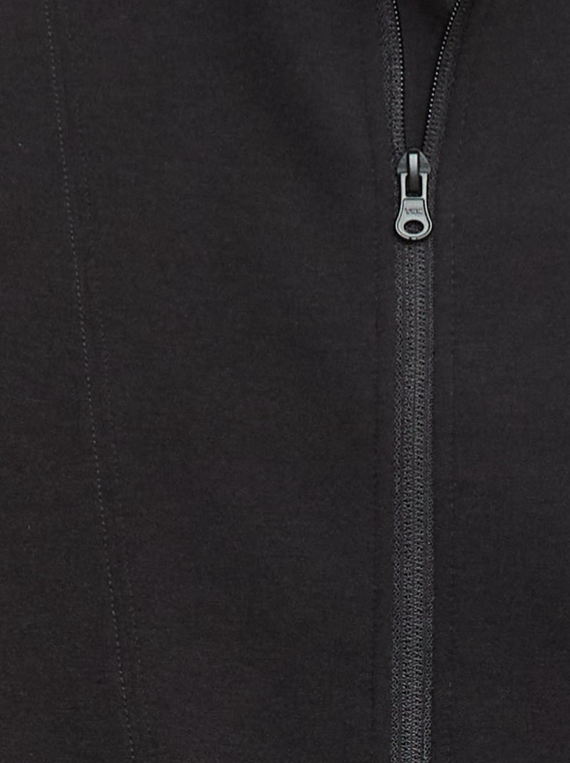 Sweatshirt de gola subida com fecho Preto - Kiabi