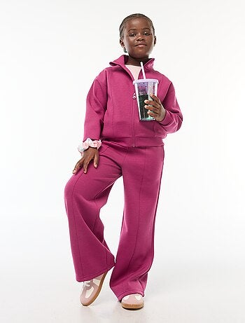 Sweatshirt de gola subida com fecho