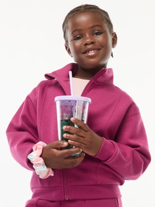 Sweatshirt de gola subida com fecho