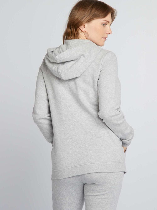 Sweatshirt de grávida com fecho em moletão - Kiabi
