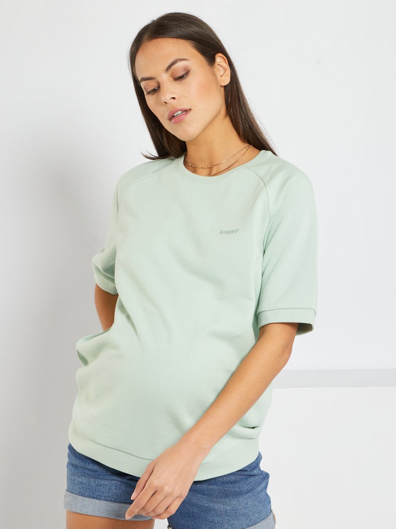 Sweatshirt de grávida VERDE - Kiabi