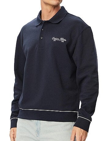 Sweatshirt de homem calvin klein jeans terry azul marinho