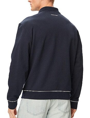 Sweatshirt de homem calvin klein jeans terry azul marinho