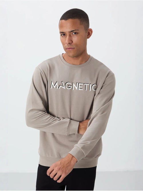Sweatshirt de homem com estampado e gola redonda tommy - Kiabi