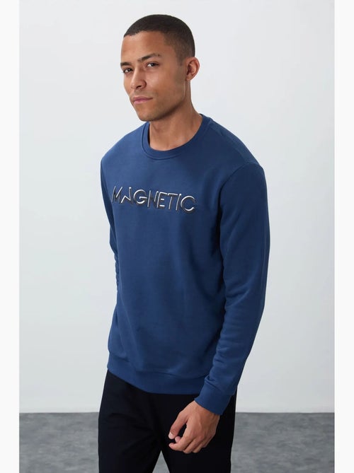 Sweatshirt de homem com estampado e gola redonda tommy - Kiabi