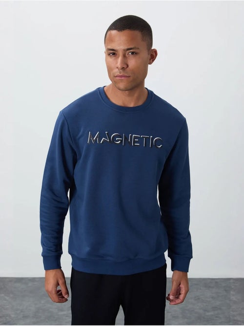 Sweatshirt de homem com estampado e gola redonda tommy - Kiabi