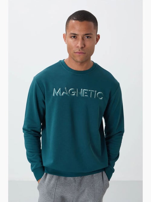 Sweatshirt de homem com estampado e gola redonda tommy - Kiabi