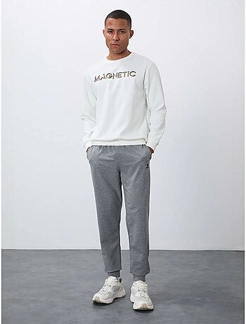 Sweatshirt de homem com estampado e gola redonda tommy