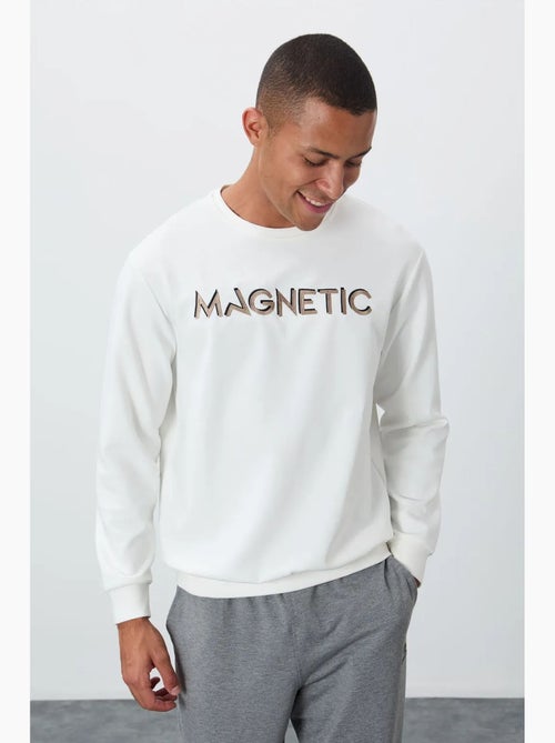 Sweatshirt de homem com estampado e gola redonda tommy - Kiabi