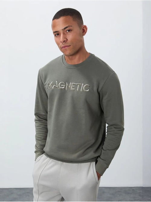 Sweatshirt de homem com estampado e gola redonda tommy - Kiabi