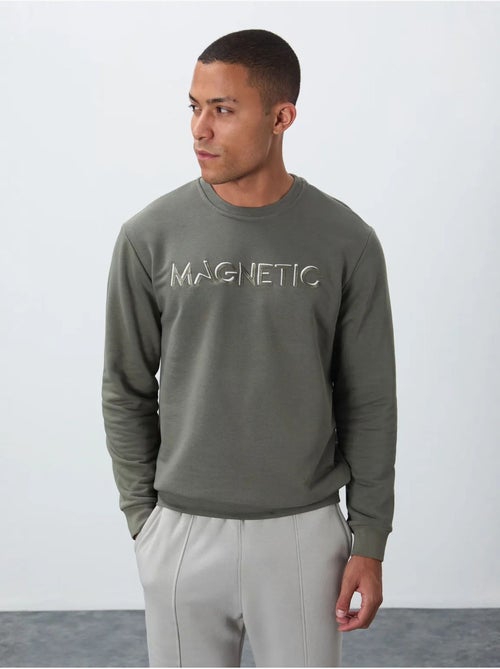 Sweatshirt de homem com estampado e gola redonda tommy - Kiabi