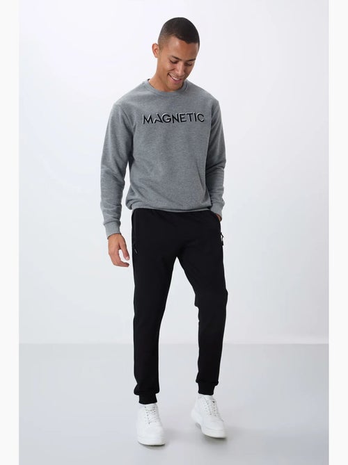 Sweatshirt de homem com estampado e gola redonda tommy - Kiabi
