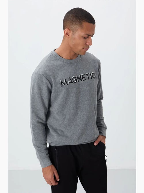 Sweatshirt de homem com estampado e gola redonda tommy - Kiabi